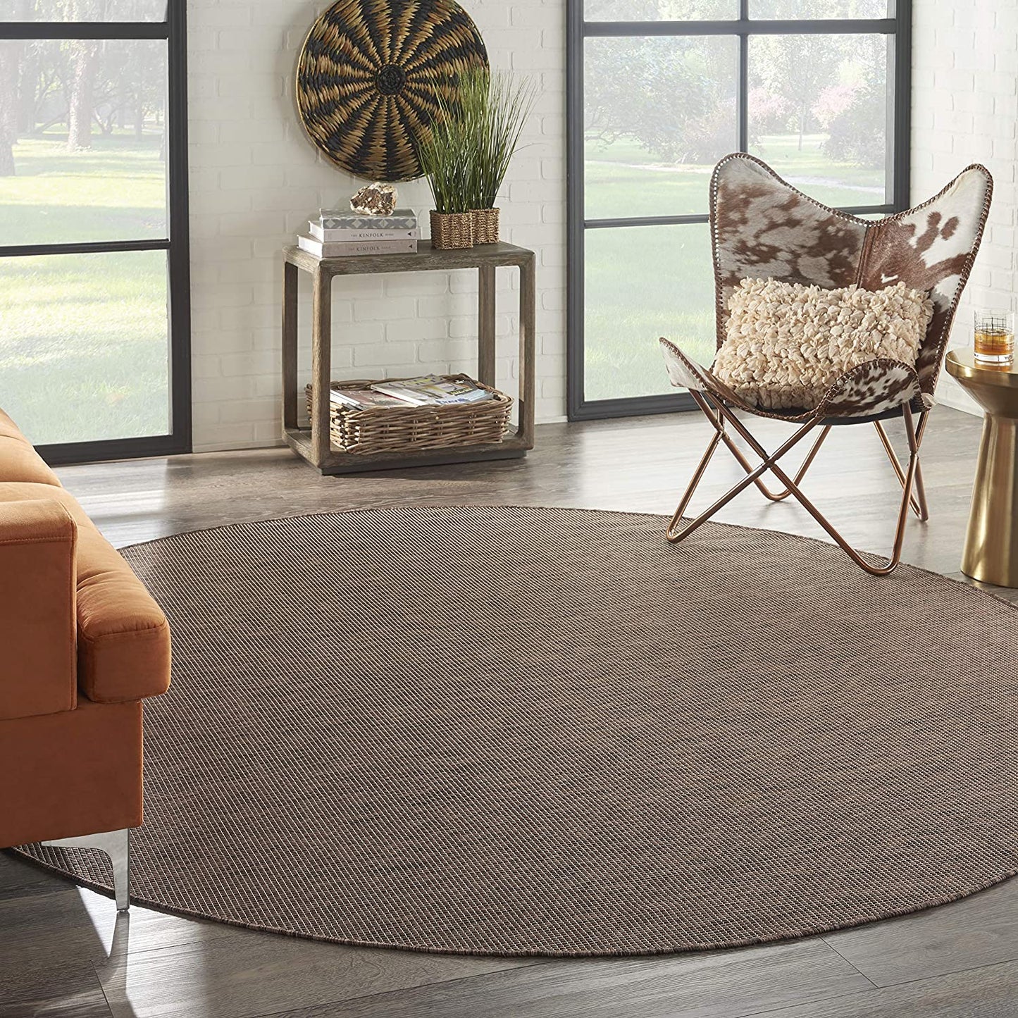 Flat-Weave Indoor/Outdoor Natural Soft Area Rug