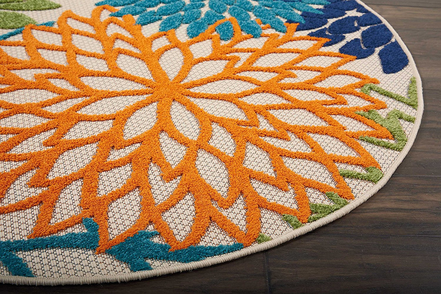 Floral Indoor/Outdoor Multi-color Area Rug