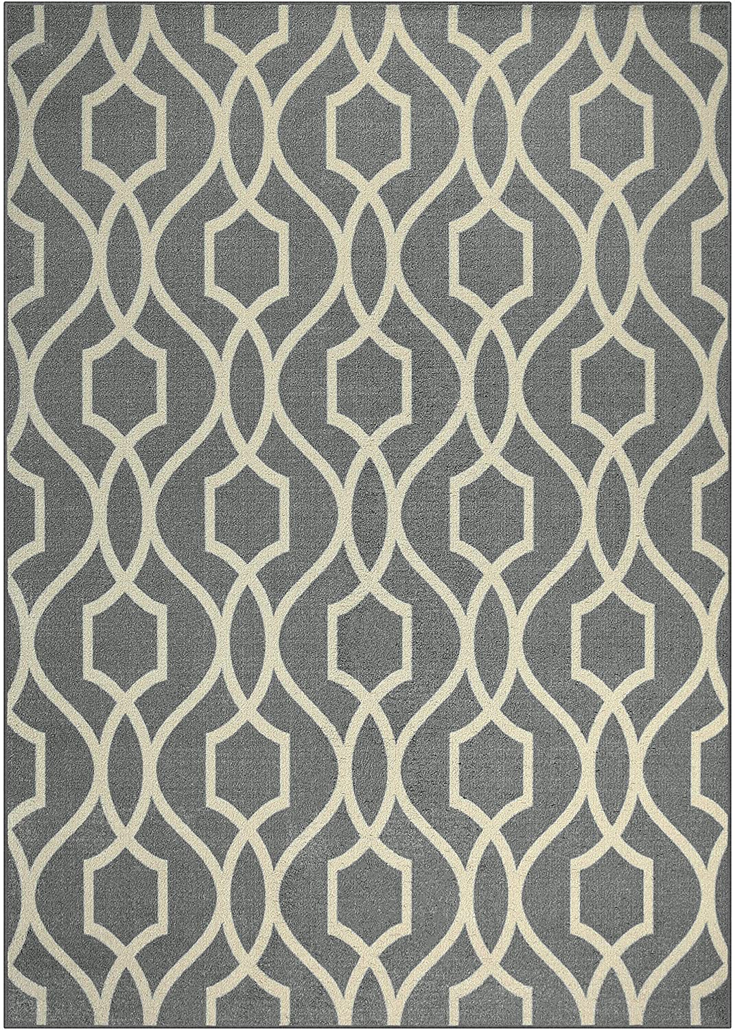 Maples Rugs Non Slip Large Area Rugs Grey