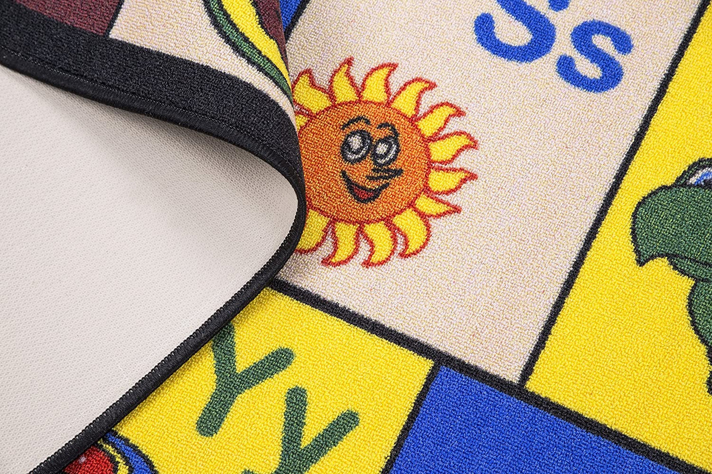 Jenny Collection Children's Multi Color Educational Alphabet (Non-Slip) Kids Classroom Area Rugs