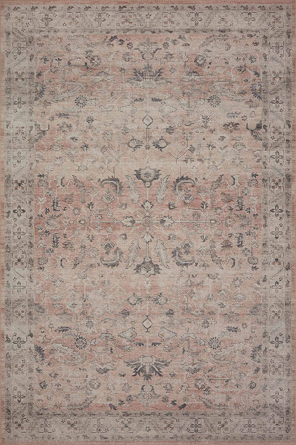 Hathaway Collection HTH-04 Beige / Multi, Traditional Area Rug