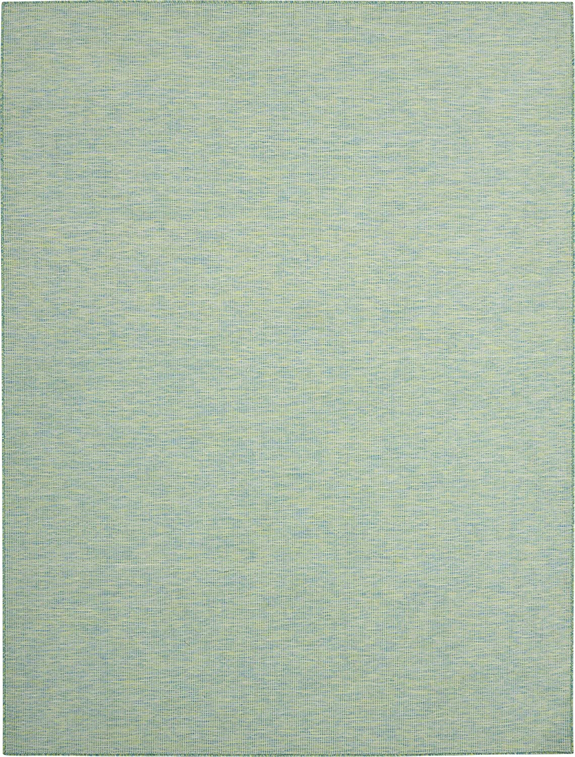 Flat-Weave Indoor/Outdoor Blue/Green Area Rug