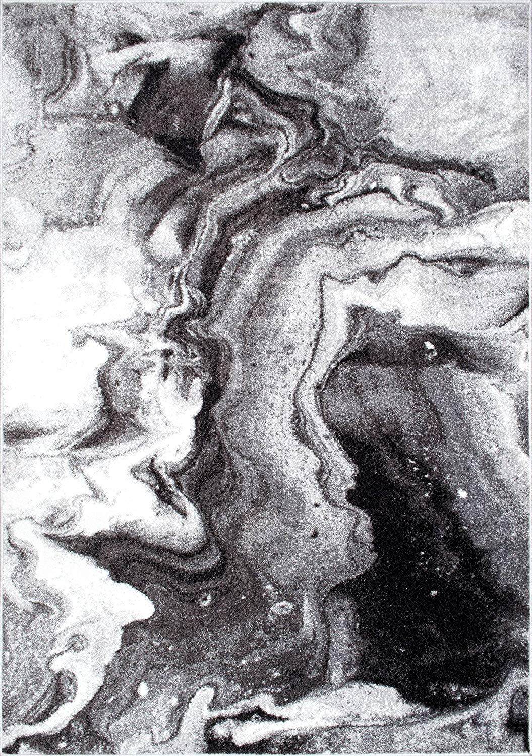 Abstract Grey Soft Area Rugs