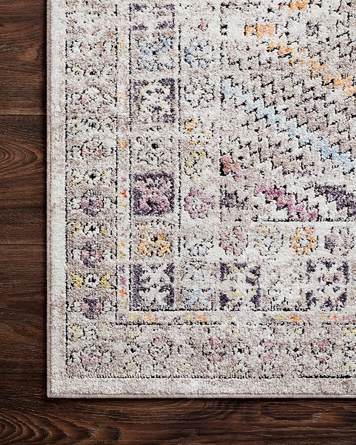 Dante Collection Soft Area Rug Ivory/Multi