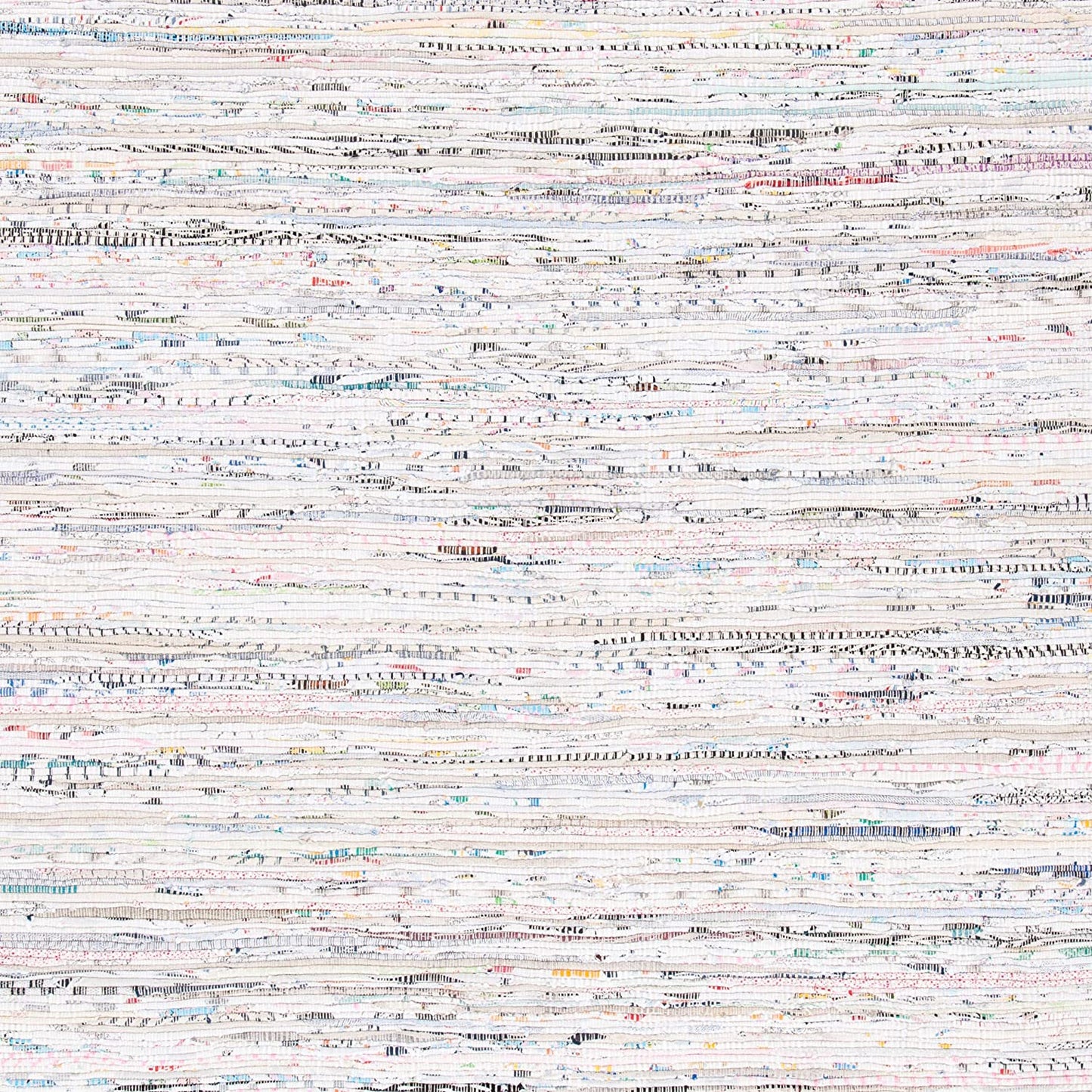 Hand Woven Ivory and Multi Cotton Area Rug