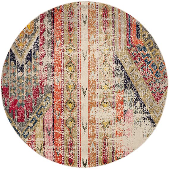 Distressed Light Grey Multi-color Soft Area Rug
