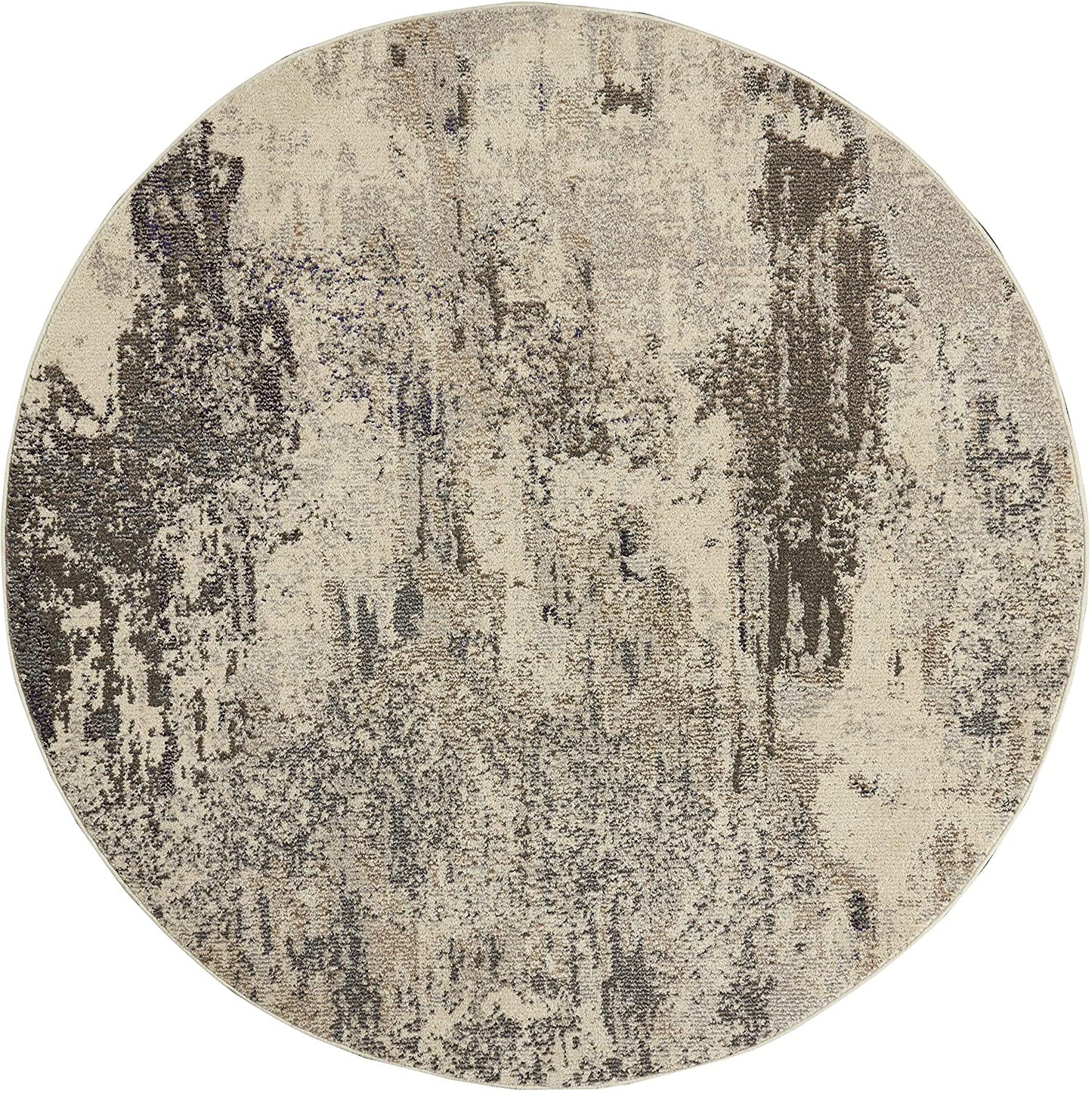 Modern Area Rug,  Ivory/Grey