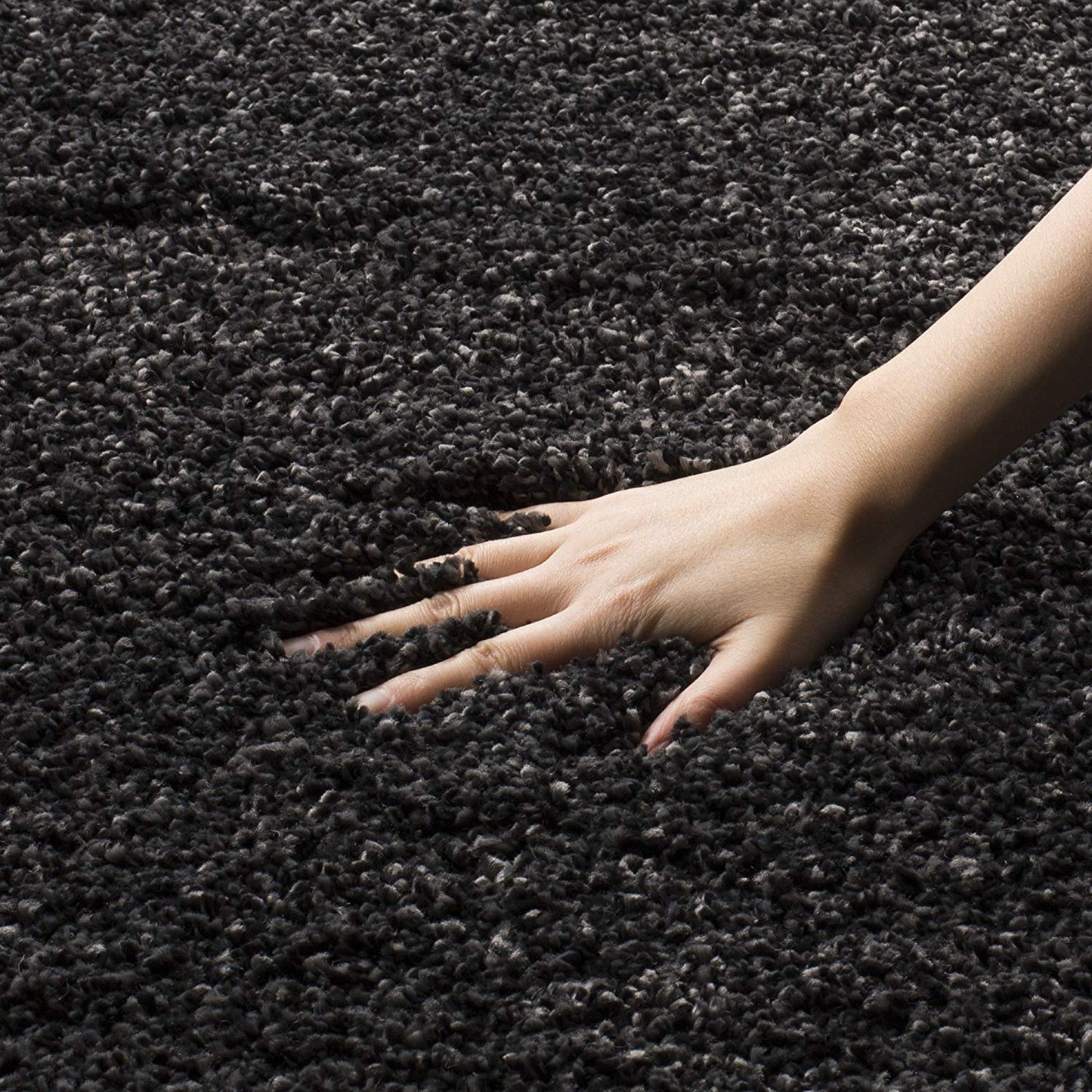 Dark Gray Soft Plush Shag Area Rug