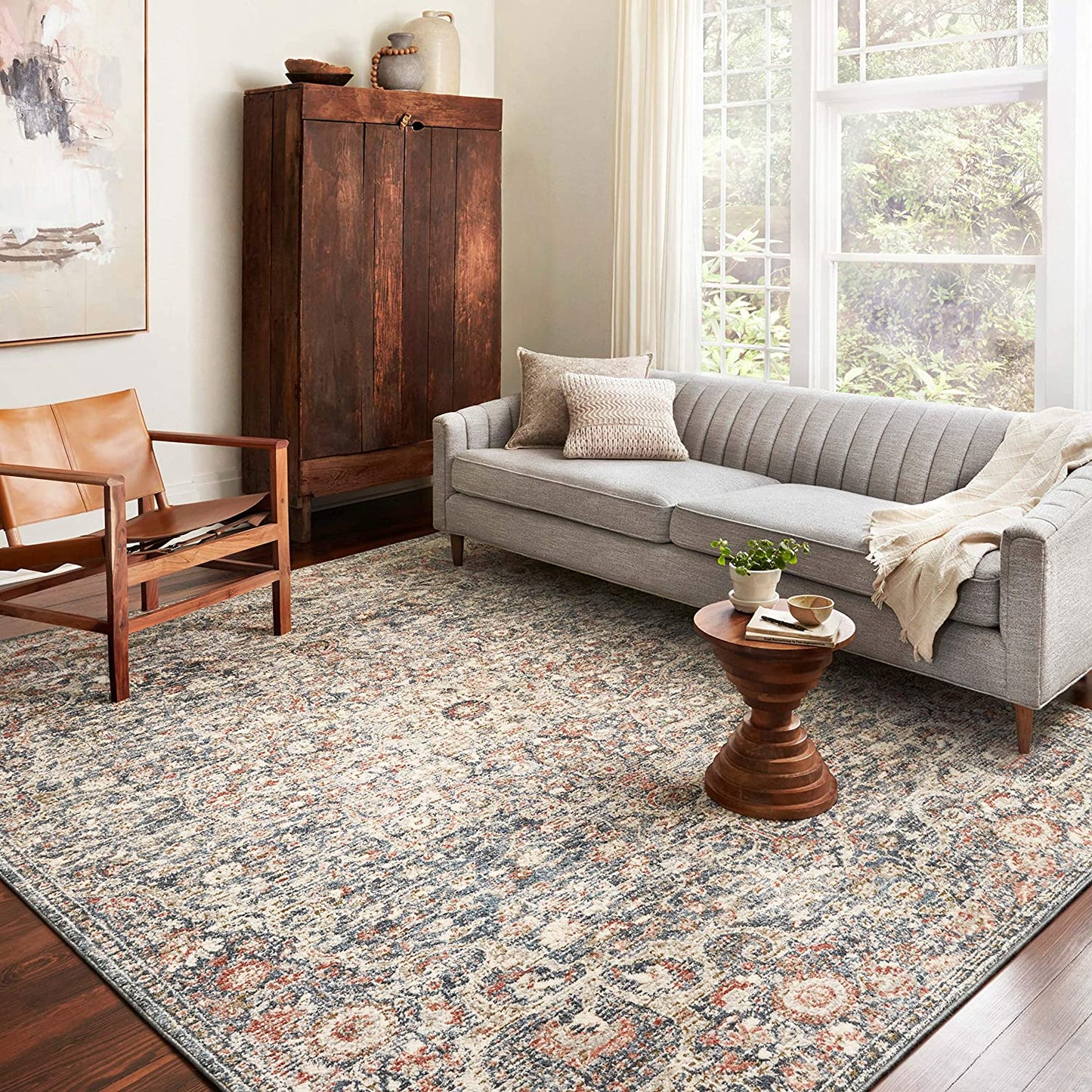 Saban Rust Traditional Soft Area Rug