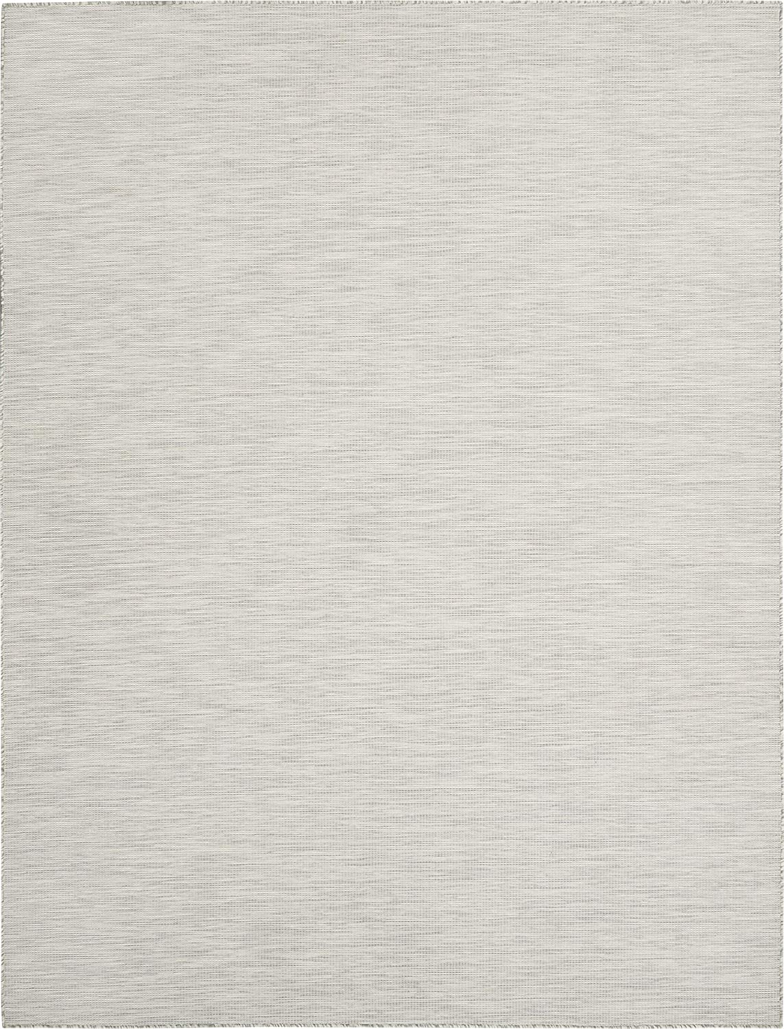 Flat-Weave Indoor/Outdoor Light Grey Area Rug