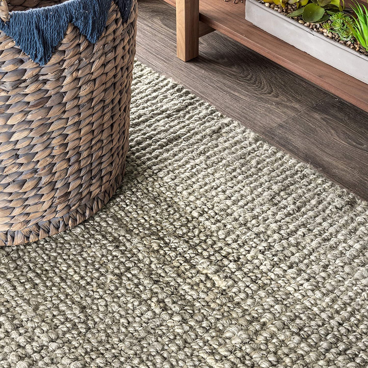 Hand Woven Chunky Jute Area Rug - Multiple Colors