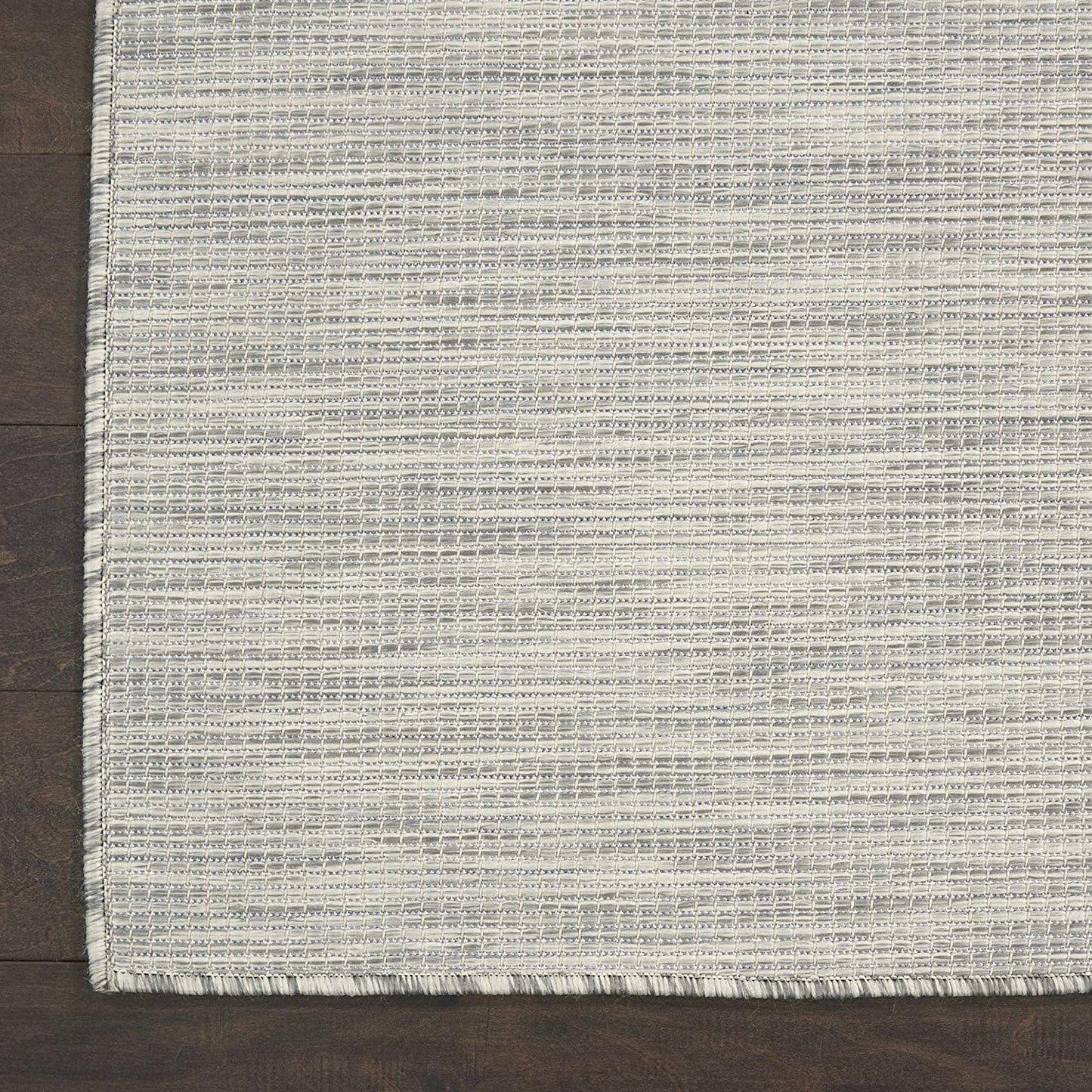 Flat-Weave Indoor/Outdoor Light Grey Area Rug
