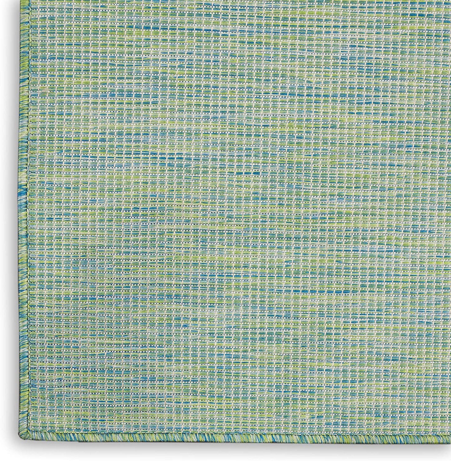 Flat-Weave Indoor/Outdoor Blue/Green Area Rug