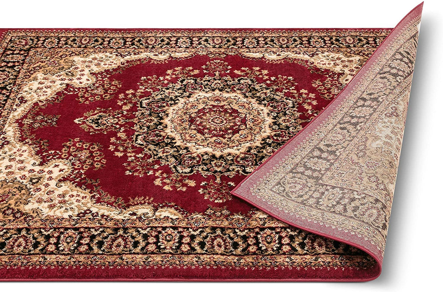 Medallion Oriental Persian Runner Rug Red