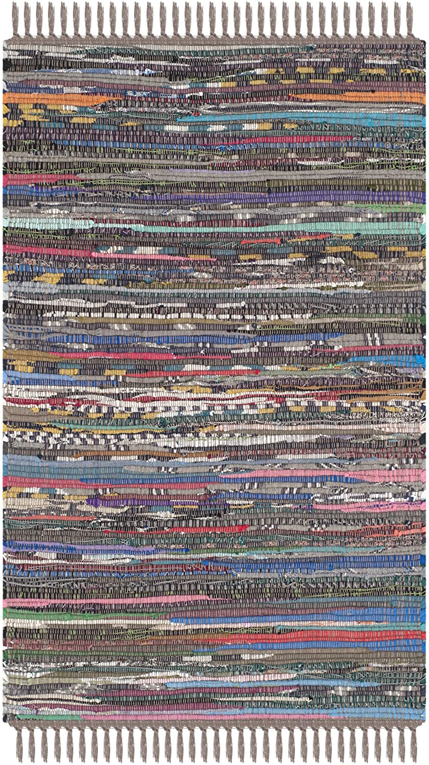 Hand Woven Rust and Multi Cotton Area Rug
