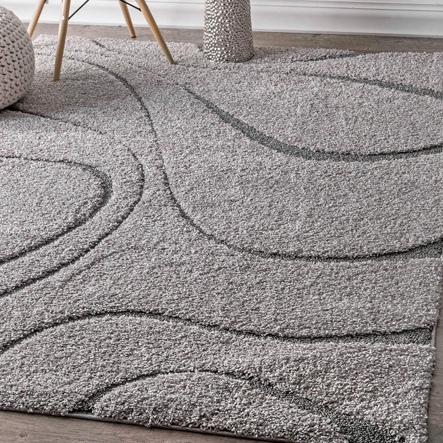 Dark Gray Soft Plush Shag Area Rug