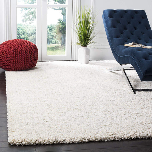 Ivory Soft Plush Shag Area Rug