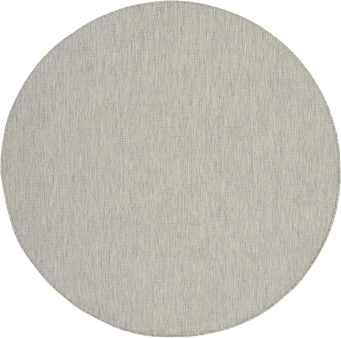 Flat-Weave Indoor/Outdoor Light Grey Area Rug