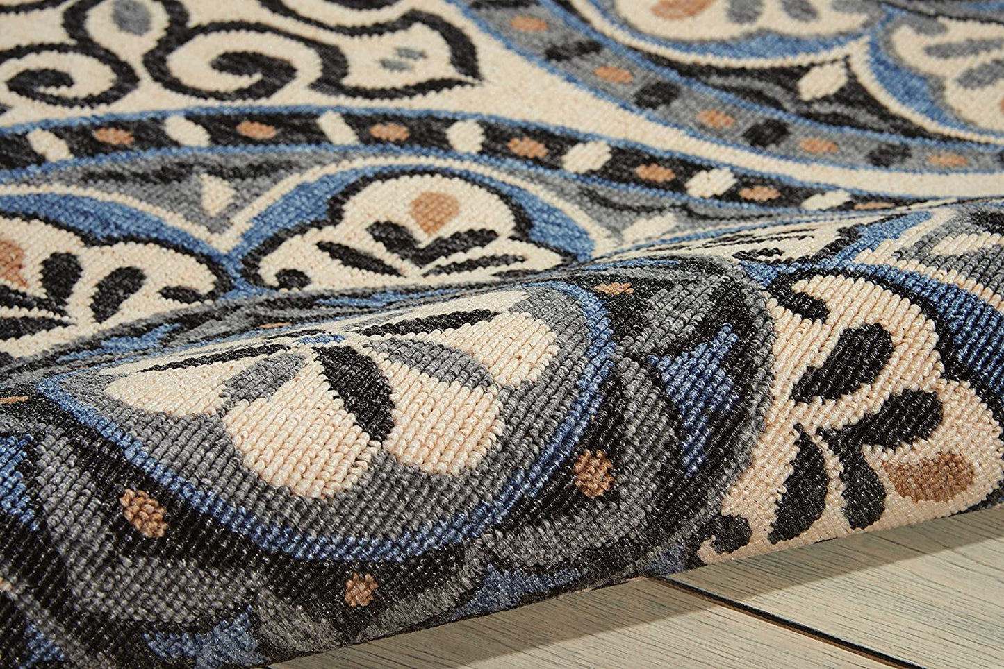 Indoor/Outdoor Area Rug,  IVORY/CHARCOAL