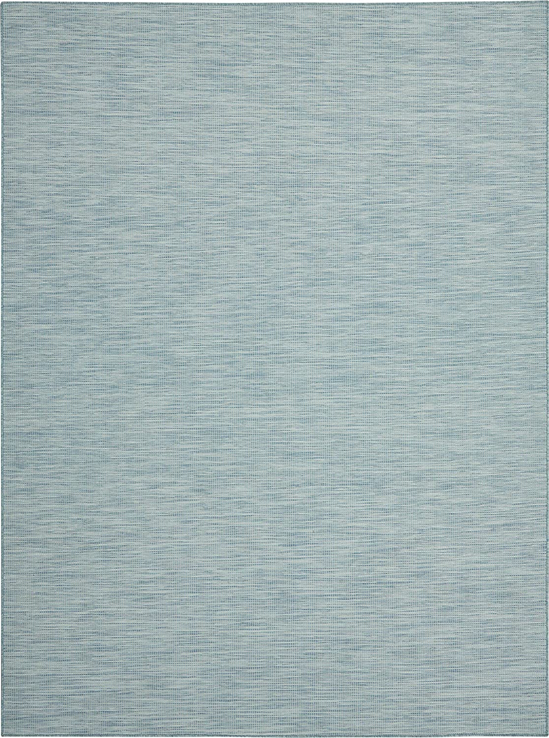 Flat-Weave Indoor/Outdoor Aqua 8' Runner Soft Area Rug