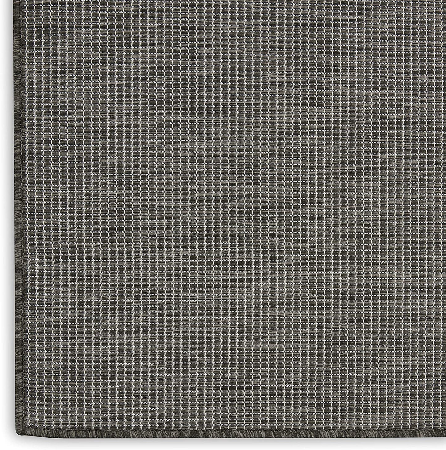 Flat-Weave Indoor/Outdoor Charcoal Soft Area Rug