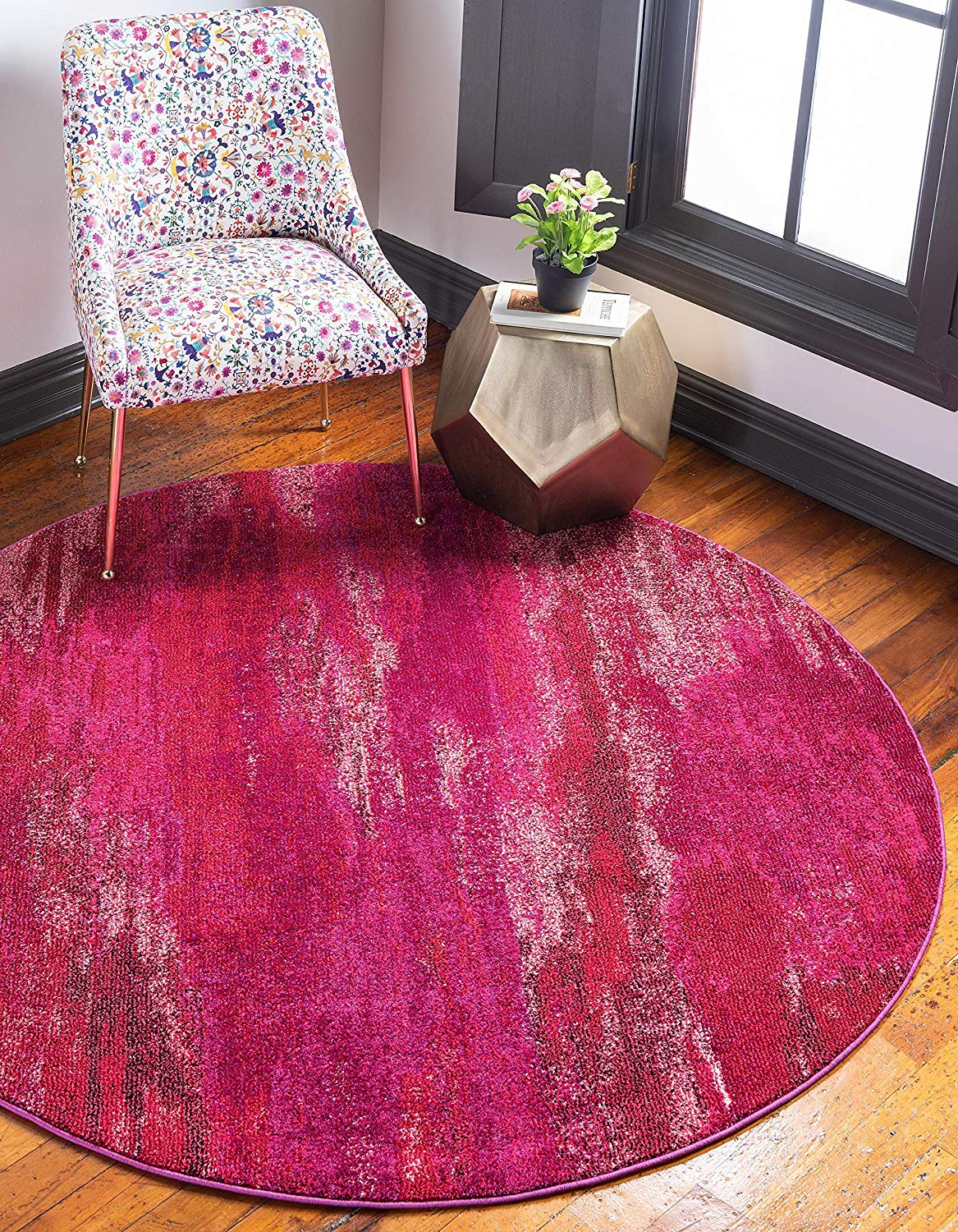 Bright Abstract Pink Magenta Soft Area Rug