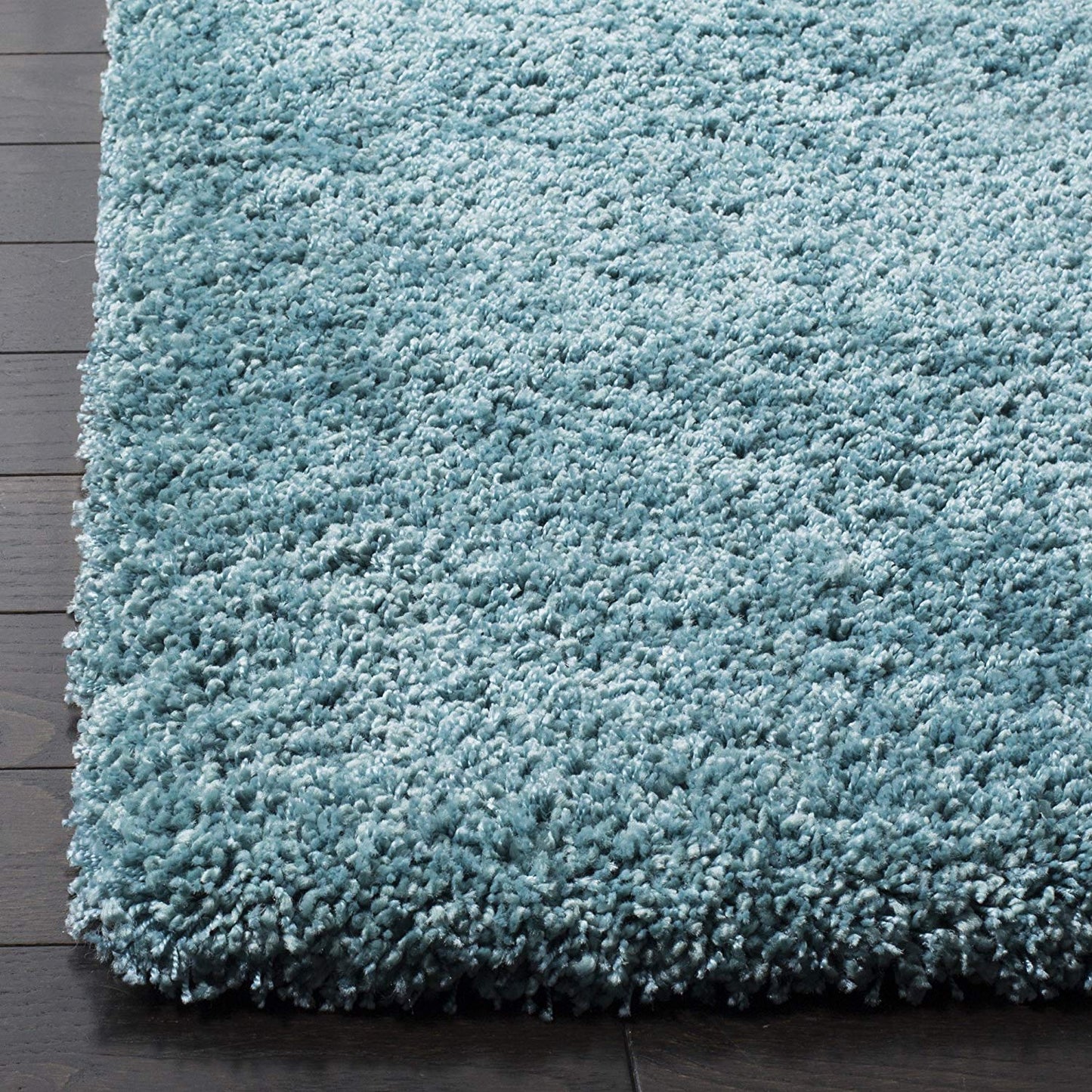 Aqua Blue Soft Plush Shag Area Rug