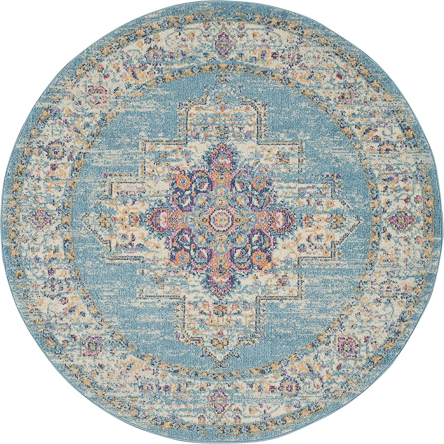 Chic Light Blue Area Rug Runner