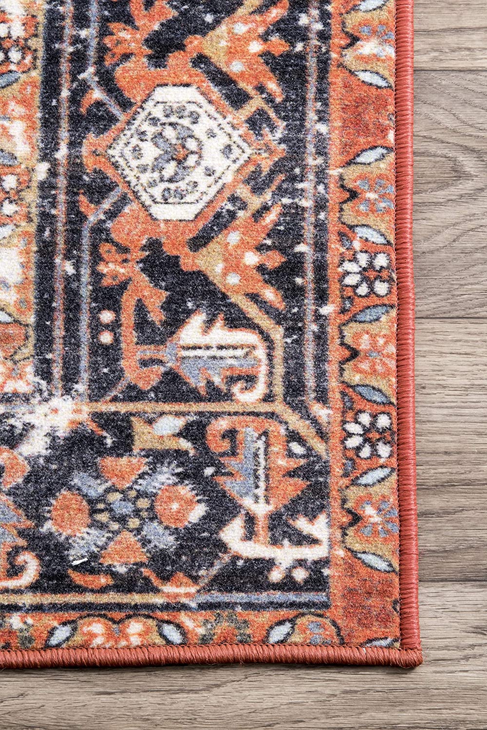 Florence Vintage Persian Area Rug, Rust