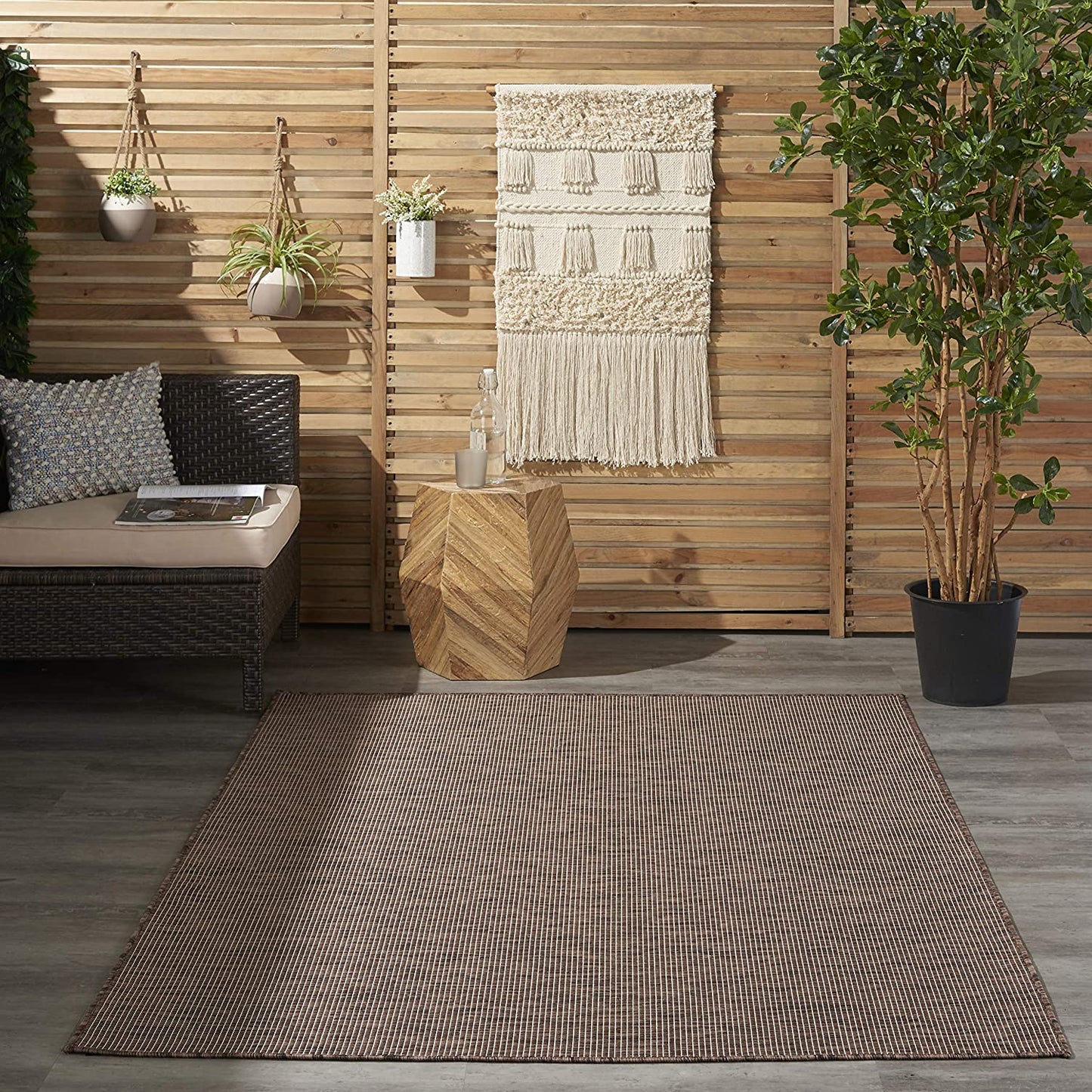 Flat-Weave Indoor/Outdoor Natural Soft Area Rug