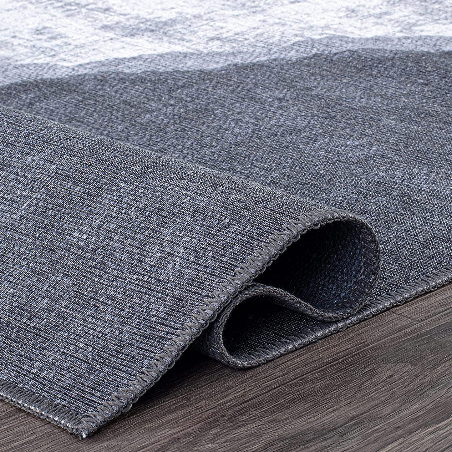 Contemporary Modern Abstract Stain Resistant Flat Weave Eco Friendly Premium Recycled Machine Washable Area Rug 8'4"x11'6" Ivory