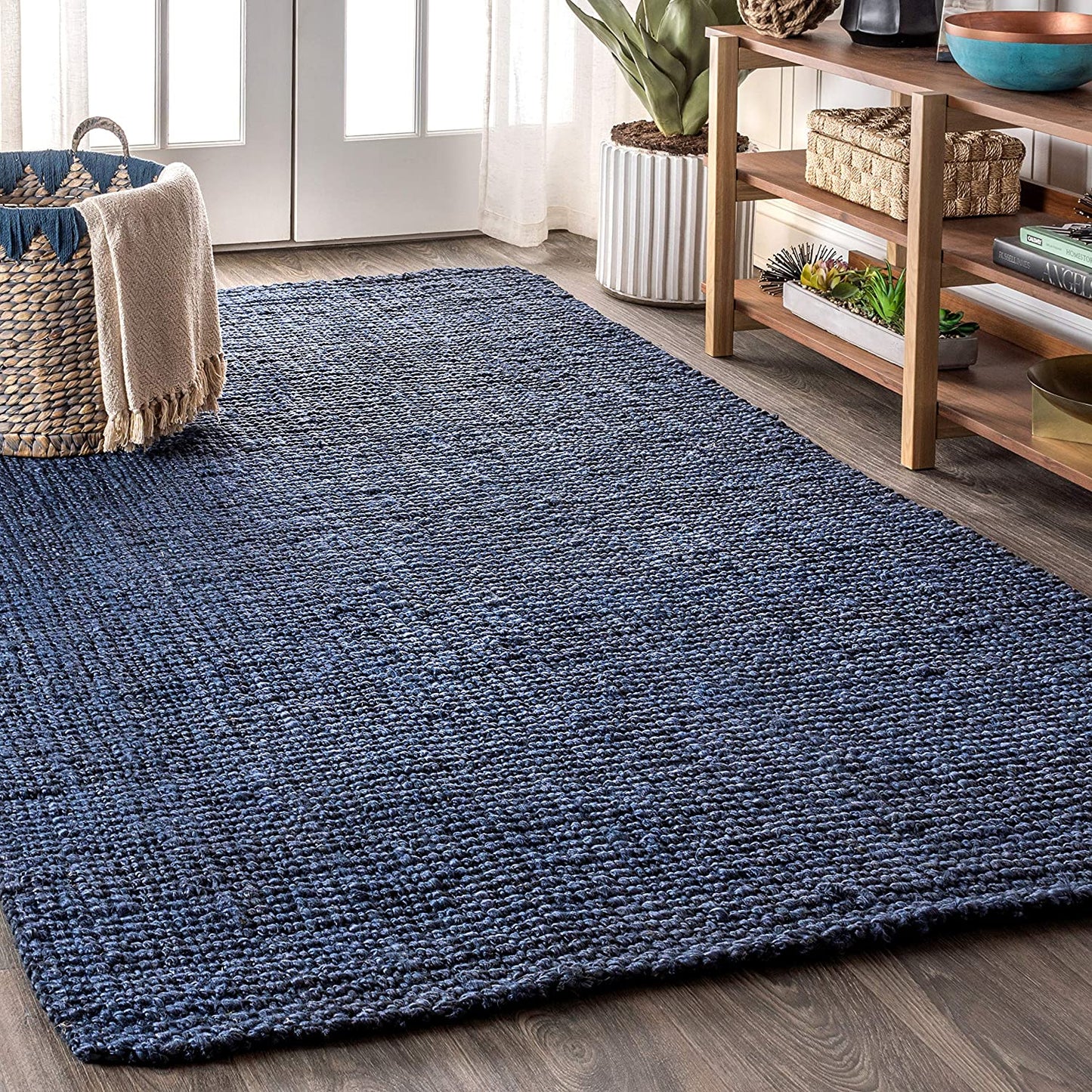Hand Woven Chunky Jute Area Rug - Multiple Colors