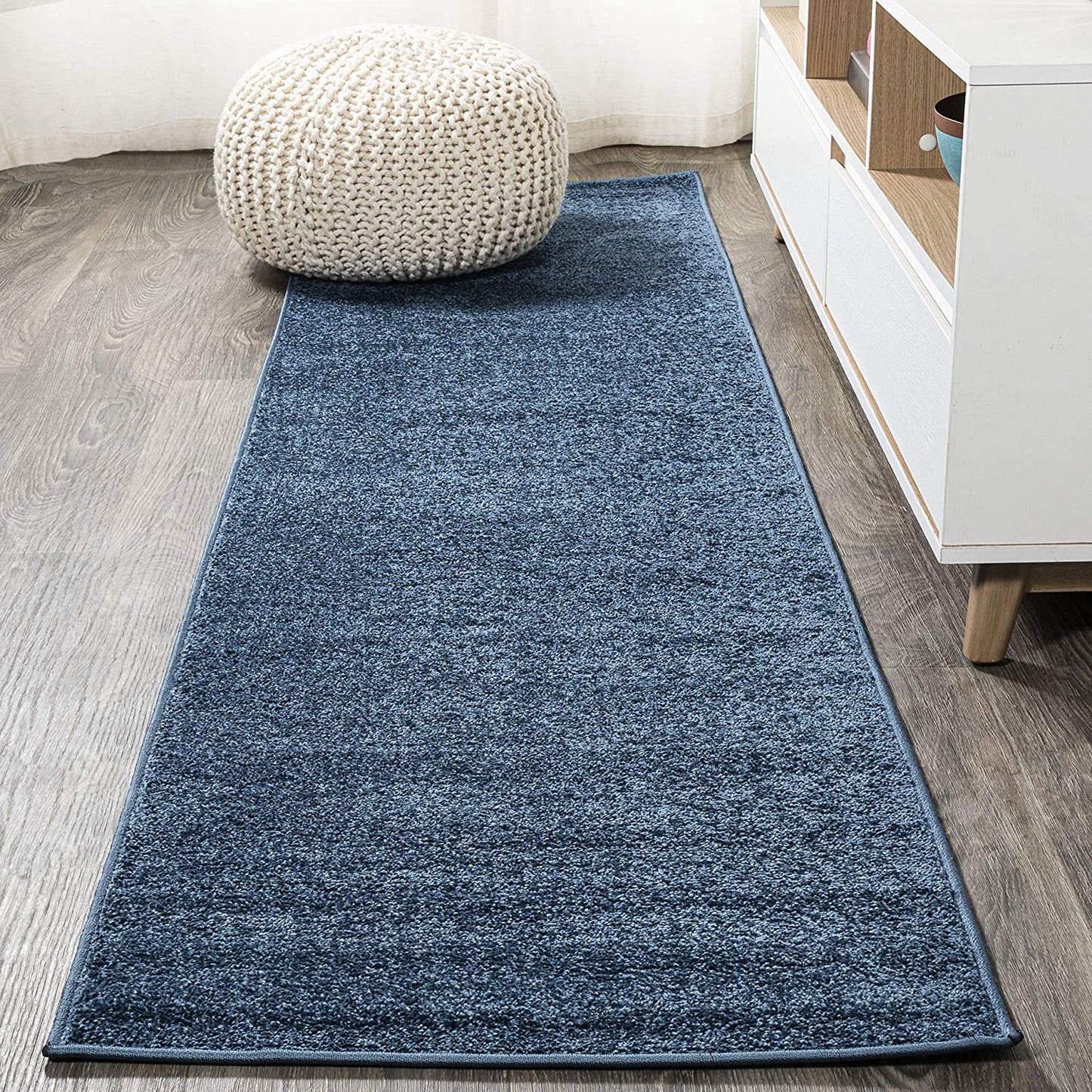 Haze Solid Low-Pile Red Soft Area Rug