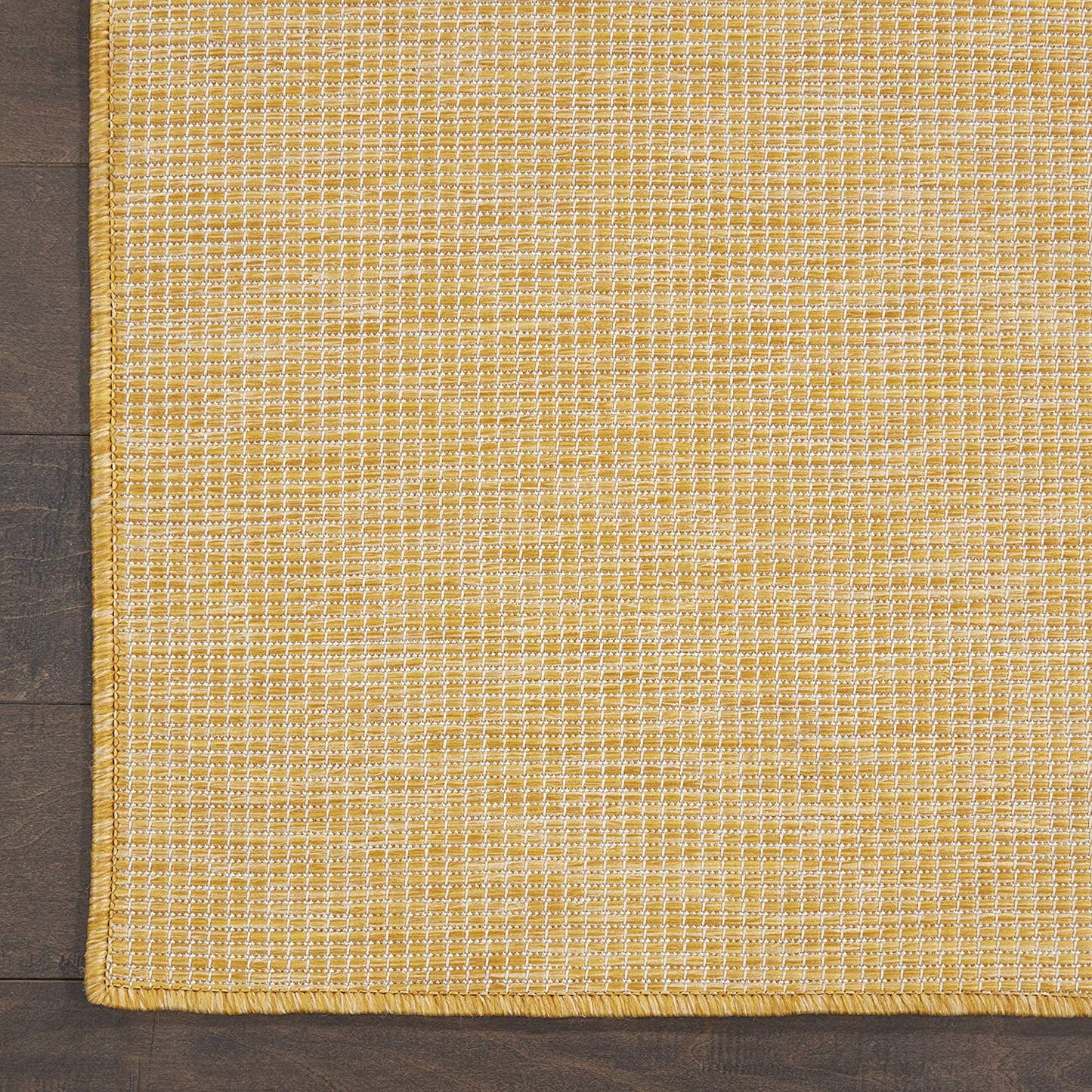 Flat-Weave Indoor/Outdoor Yellow SWwoft Area Rug