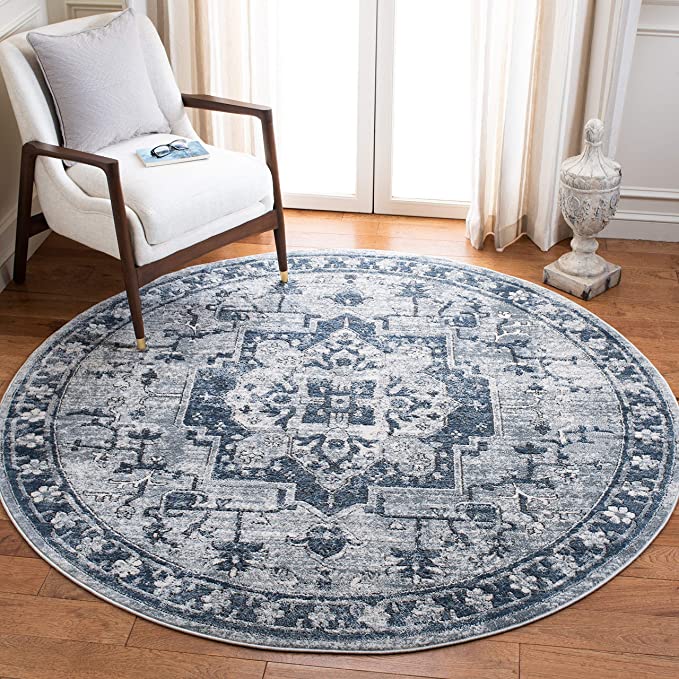 Area Rug Navy / Ivory