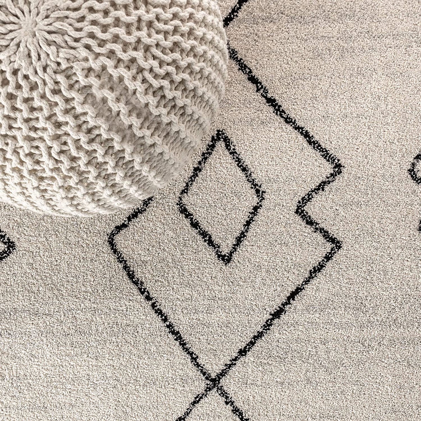 JONATHAN Y soft Area Rug for Bedroom Kitchen Living Room Indoor Black