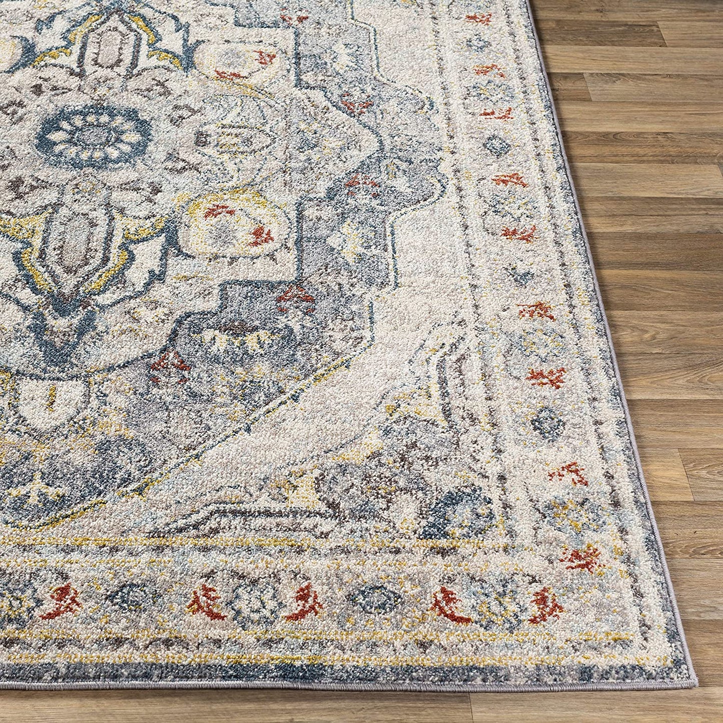 Anniken Tradition Medallion Soft Area Rug, Teal