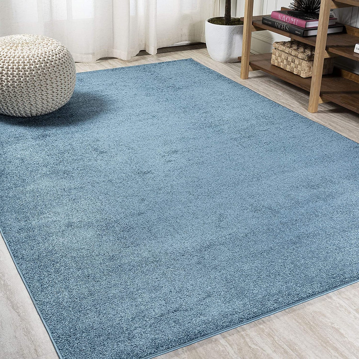 Haze Solid Low-Pile Red Soft Area Rug