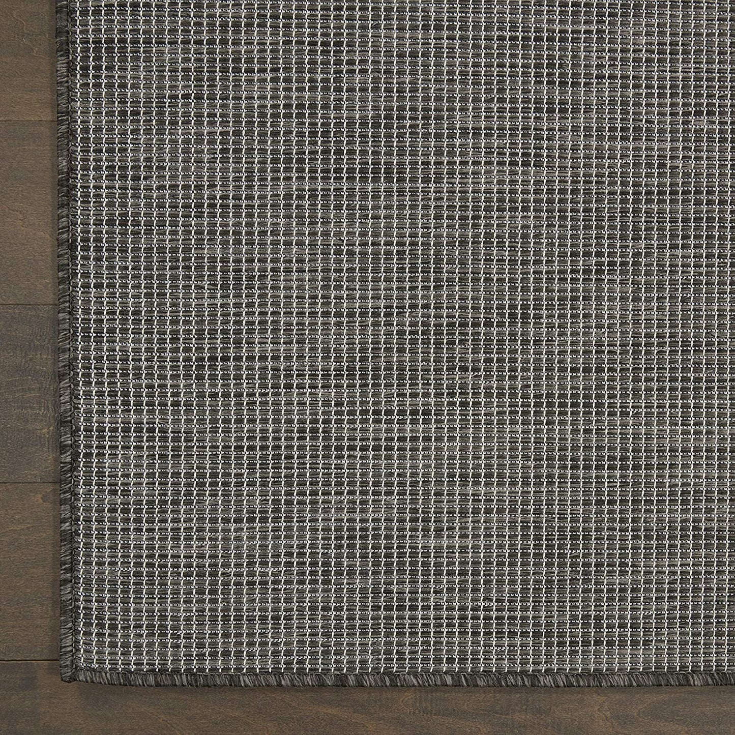 Flat-Weave Indoor/Outdoor Charcoal Soft Area Rug