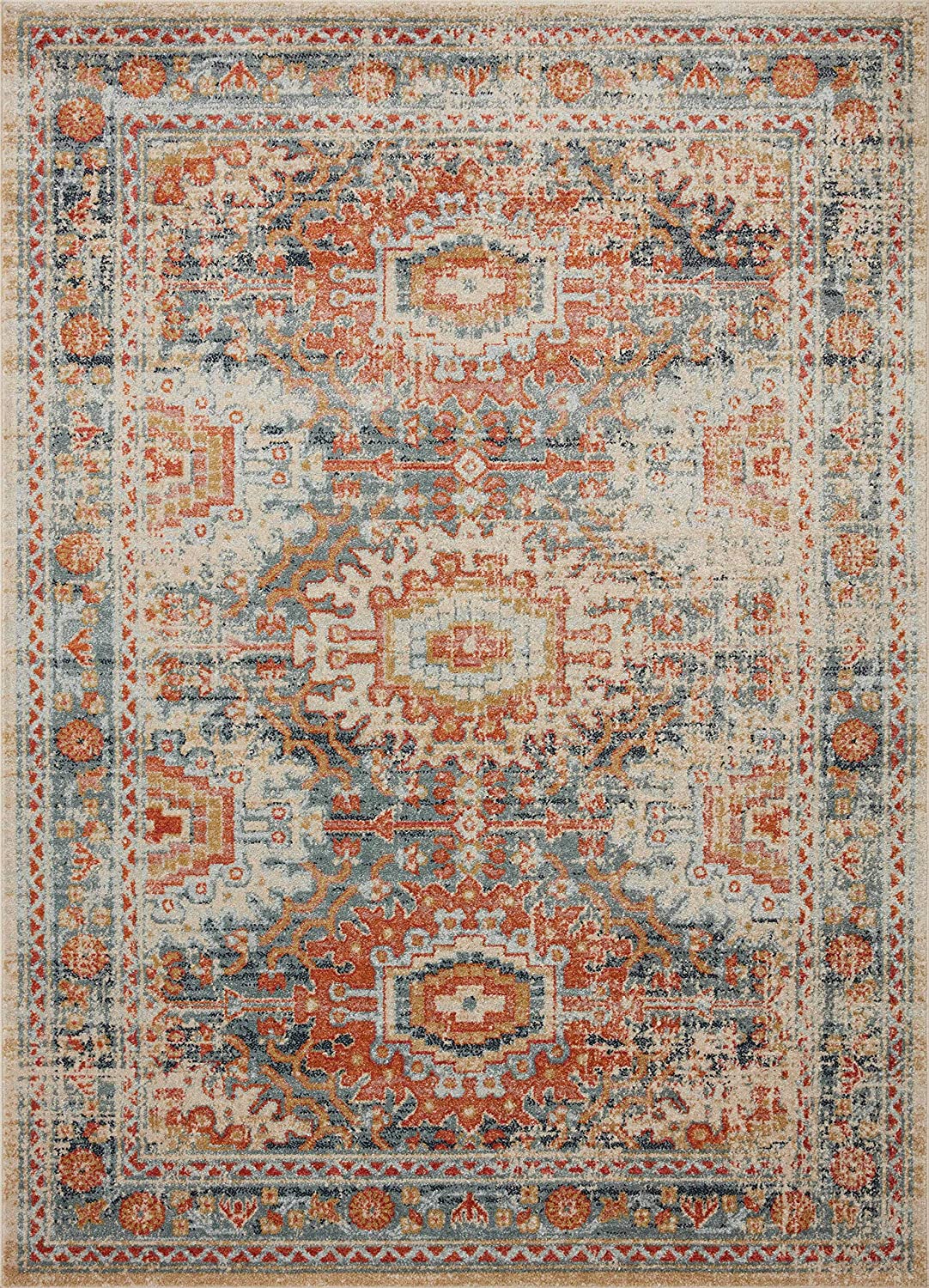 Jocelyn Collection Mist / Multi, Transitional Soft Area Rug
