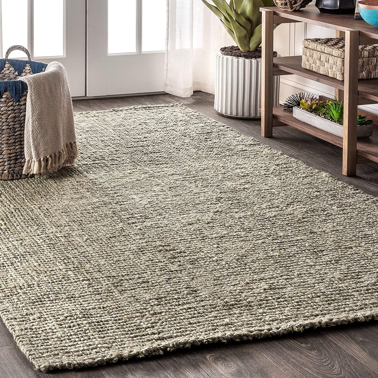 Hand Woven Chunky Jute Area Rug - Multiple Colors
