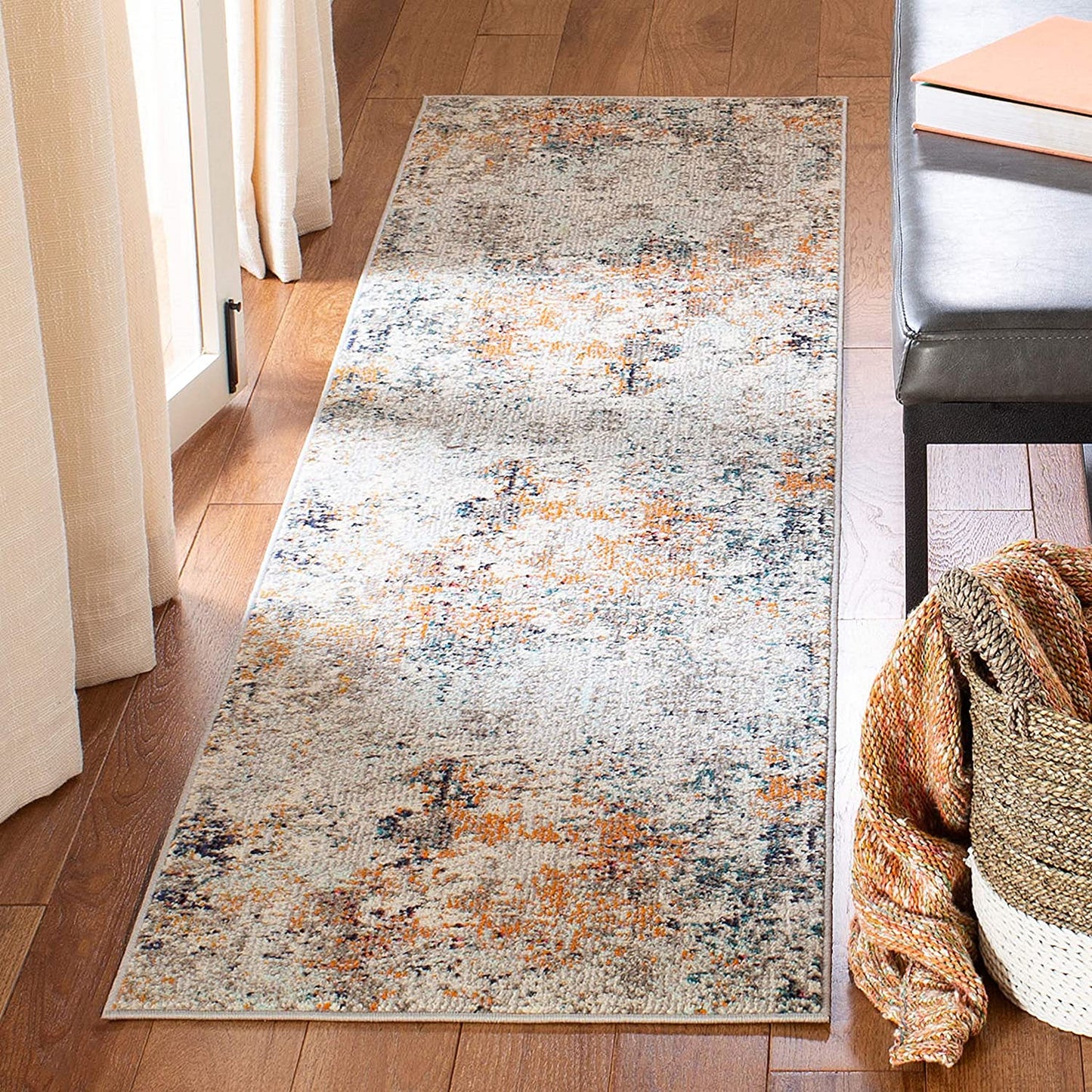 Safavieh Madison Collection Modern Abstract Grey / Beige