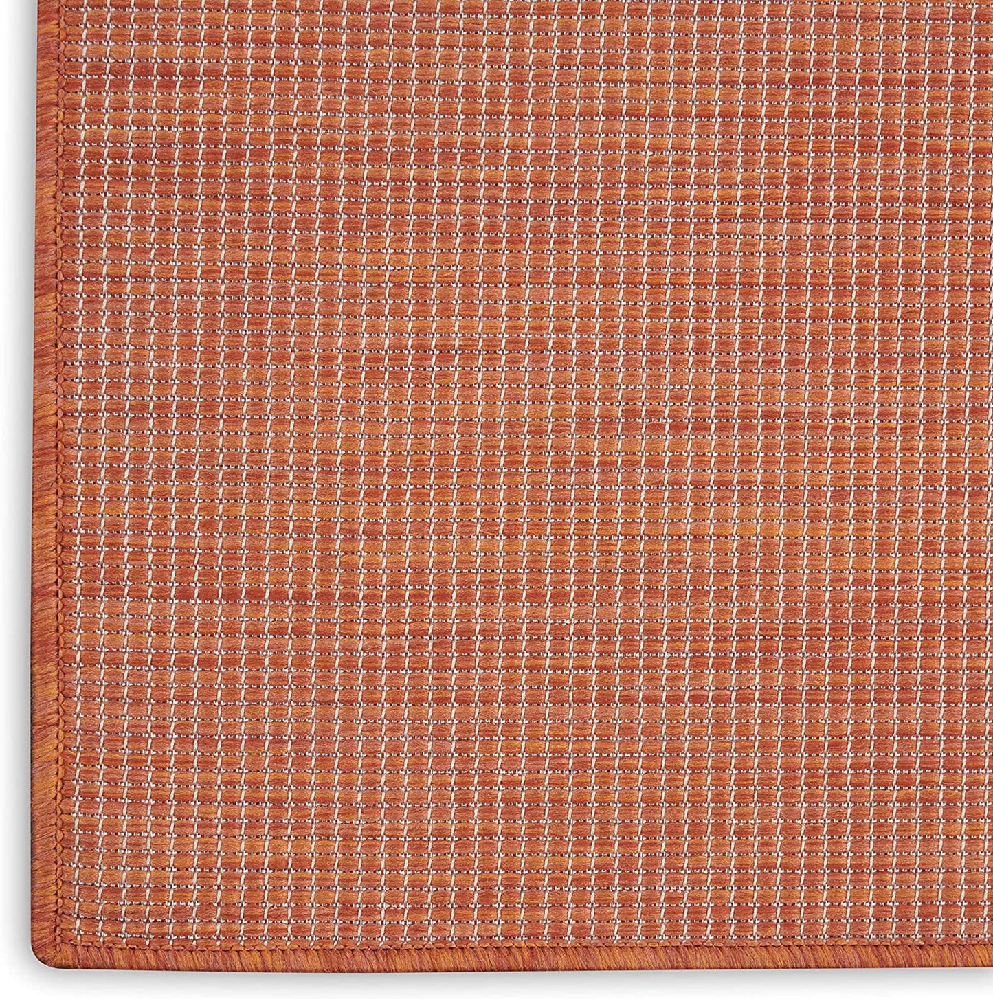 Flat-Weave Indoor/Outdoor Terracotta Soft Area Rug