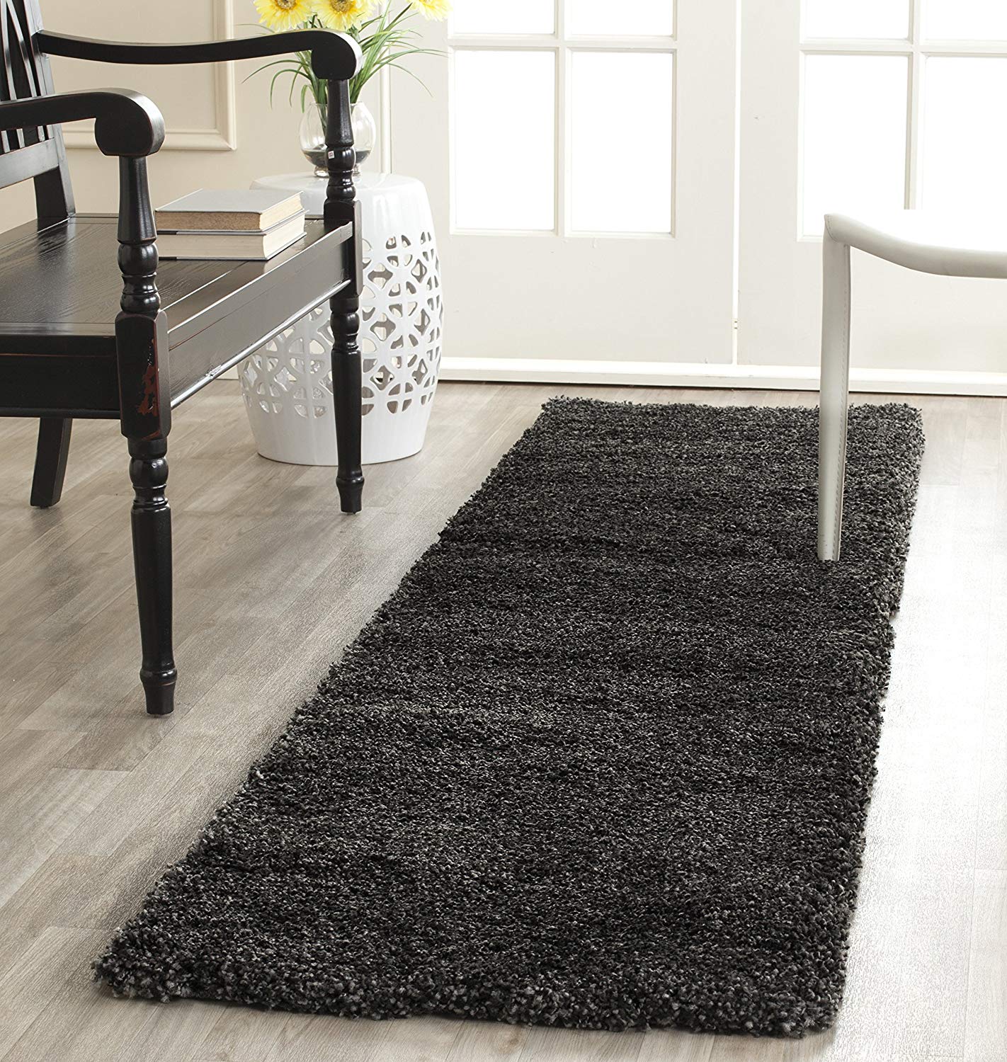 Dark Gray Soft Plush Shag Area Rug