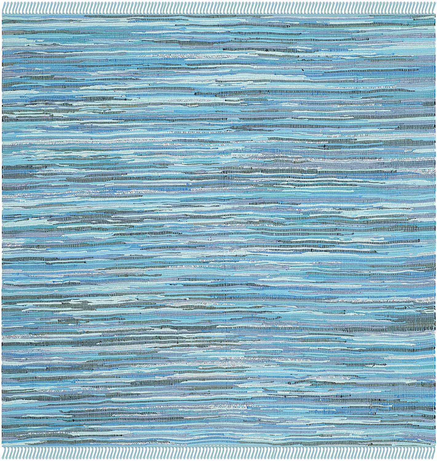 Hand Woven Blue and Multi Cotton Area Rug