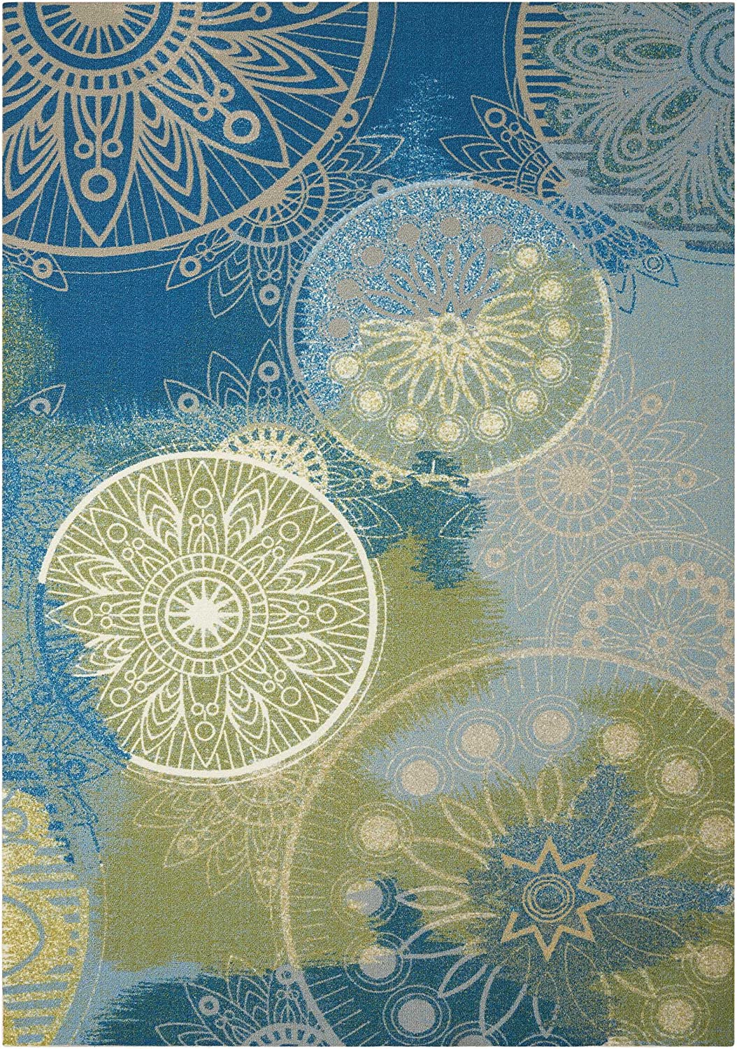 Medallion Indoor/Outdoor Area Rug, Blue