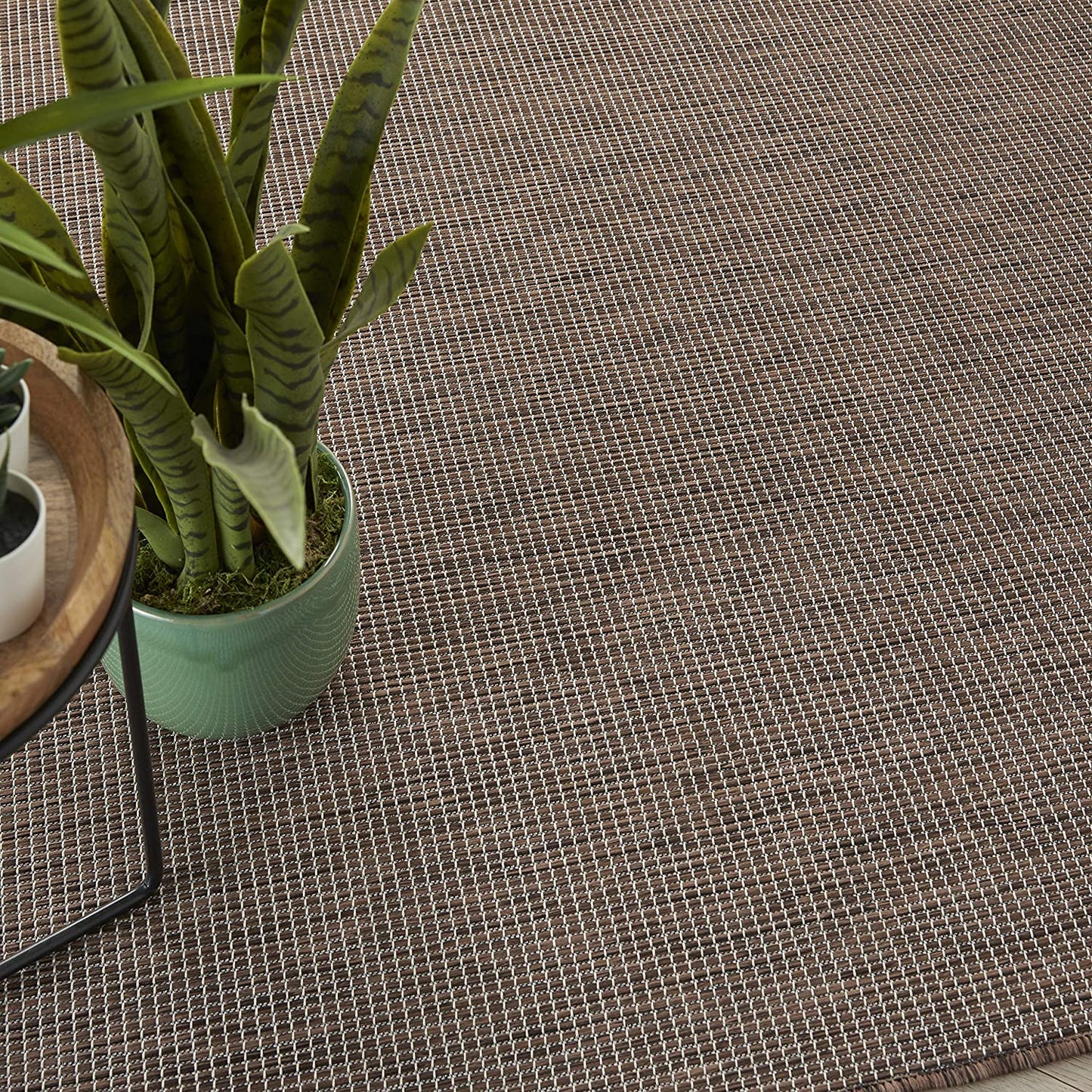 Flat-Weave Indoor/Outdoor Natural Soft Area Rug