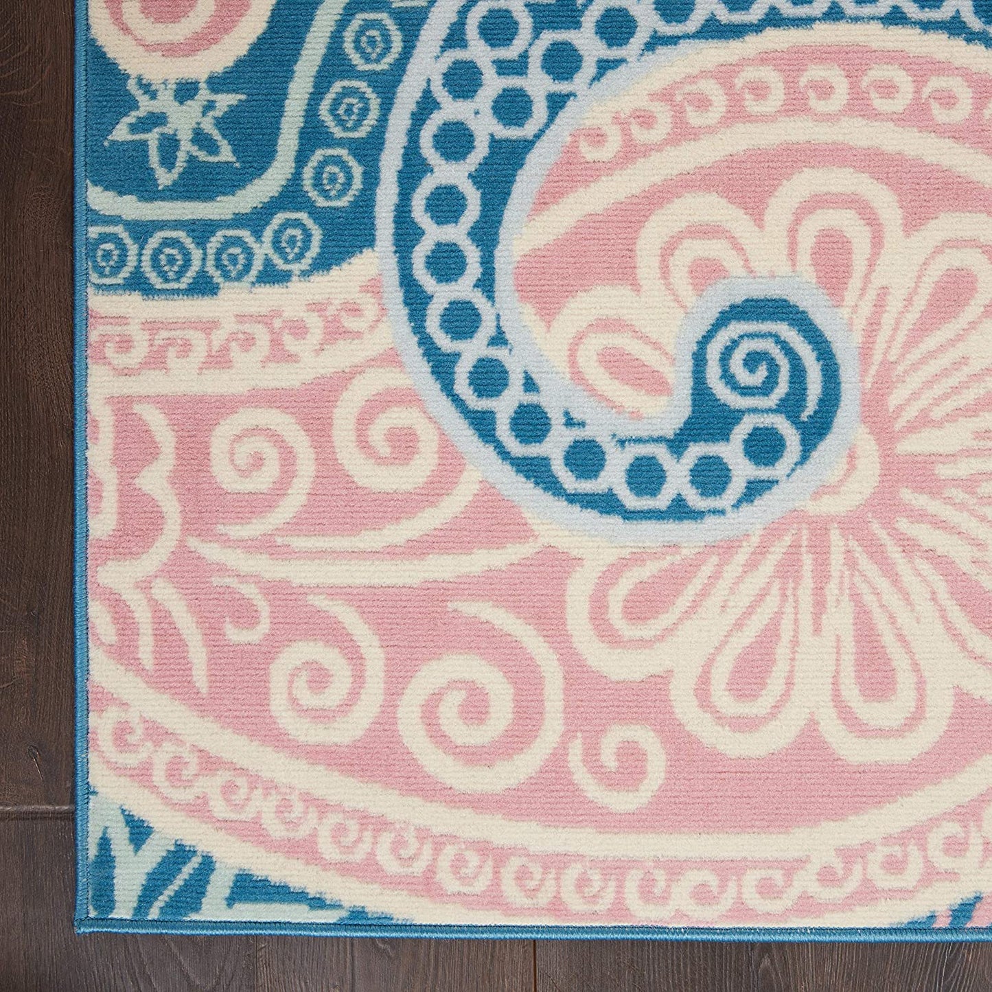 Jubilant Retro Bohemian Blue Area Rug