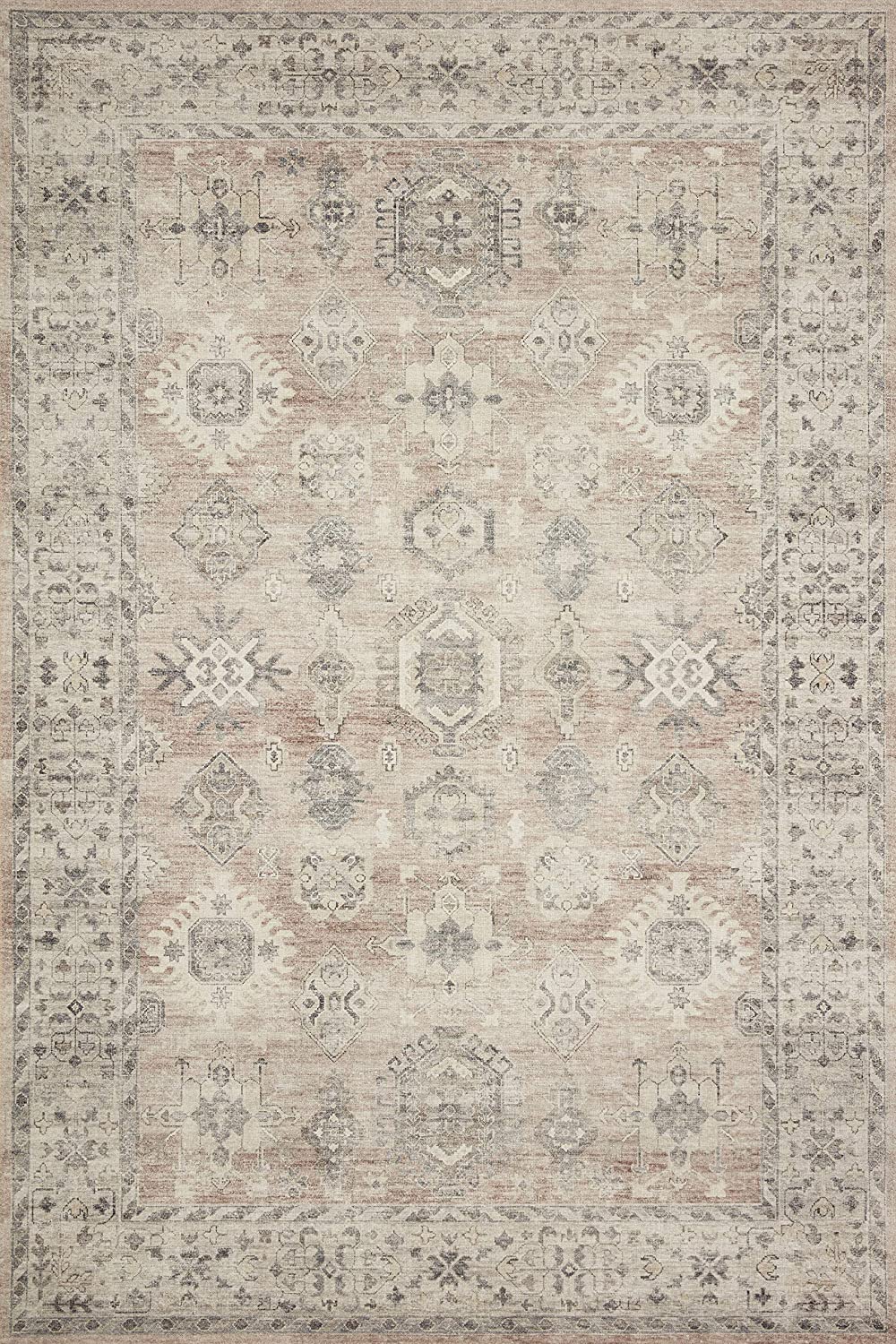 Hathaway Collection HTH-04 Beige / Multi, Traditional Area Rug