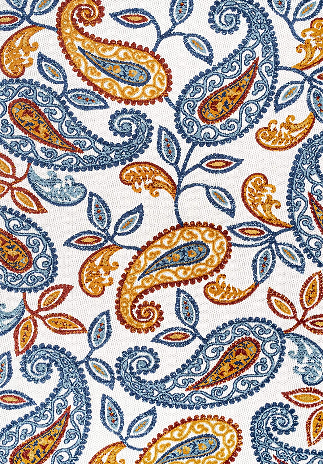 Julien Paisley High-Low Soft Area Rug Indoor Blue/Light Gray